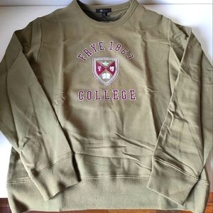FRYE Men's Small Sweatshirt Crewneck Olive Green College